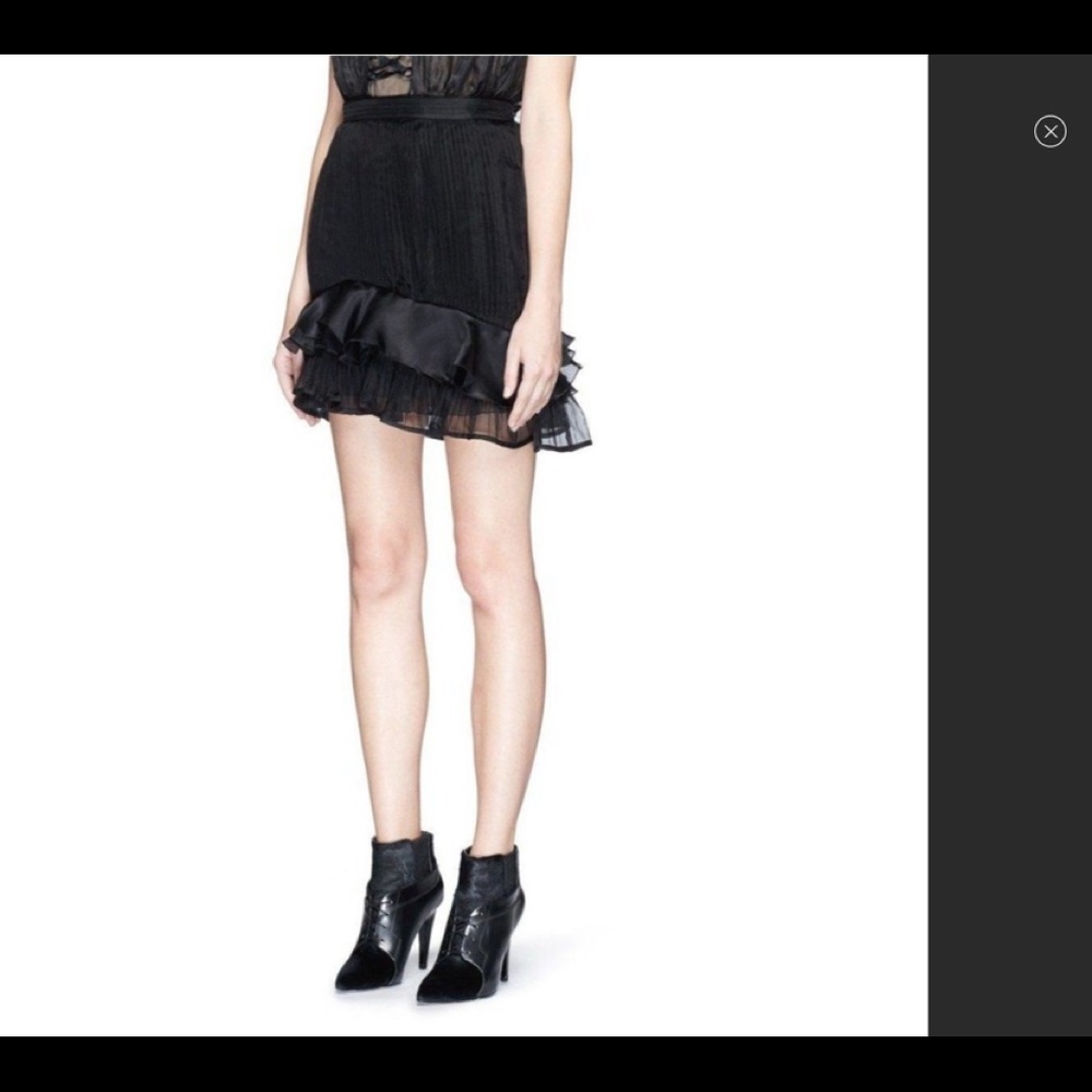 Isabel Marant Vendel Ruffle Layer Pleat Organza Skirt FR 34 USA 0-2 Nwt New Wome